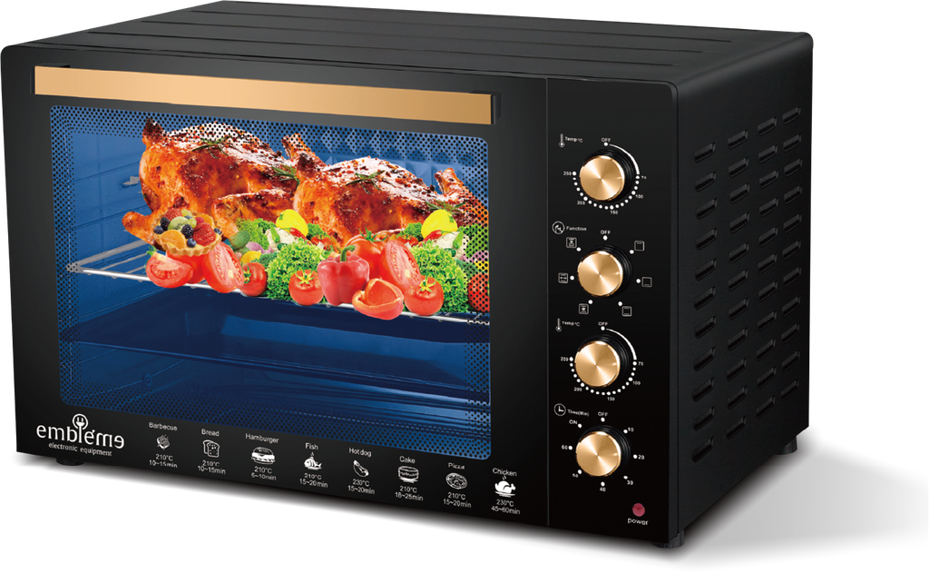 [EM 80F1] Electric Oven,80l Large Capacity - 2400 Watts, with Complete Accessory Kit