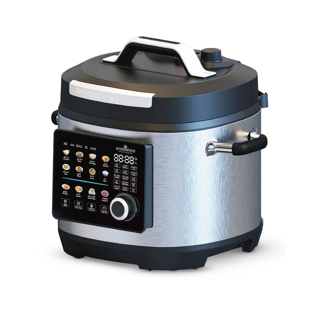 [EM PC8L] EMBLEME EM PC8L Pressure Cooker 8 L, Stainless Steel قدر ضغط امبليوم