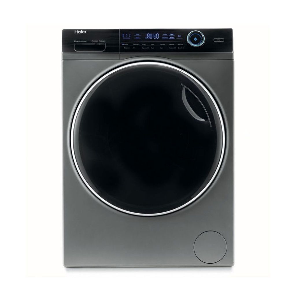 [HW120-B14979S8U1] Front Load Washer 12Kg  1400RPM, Silver غسالة هاير