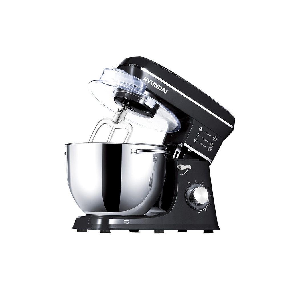 [HBM-213-Black] Electric Bowl Mixer 6 Speeds - 10L,  عجانة 10 لتر هيونداي (Black)