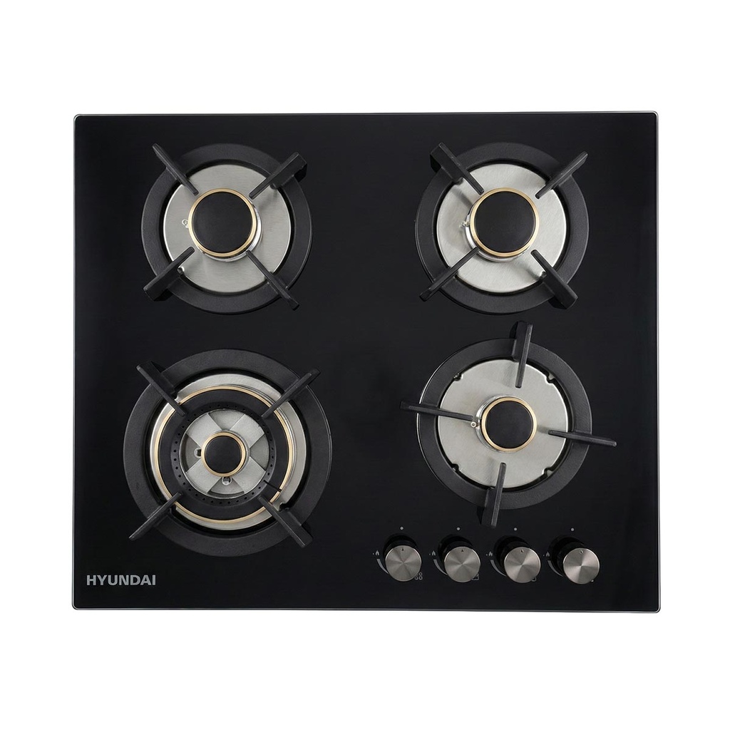 [HBM-6050S] Built-in 4-burner cooker, Black طباخ مدمج هيونداي