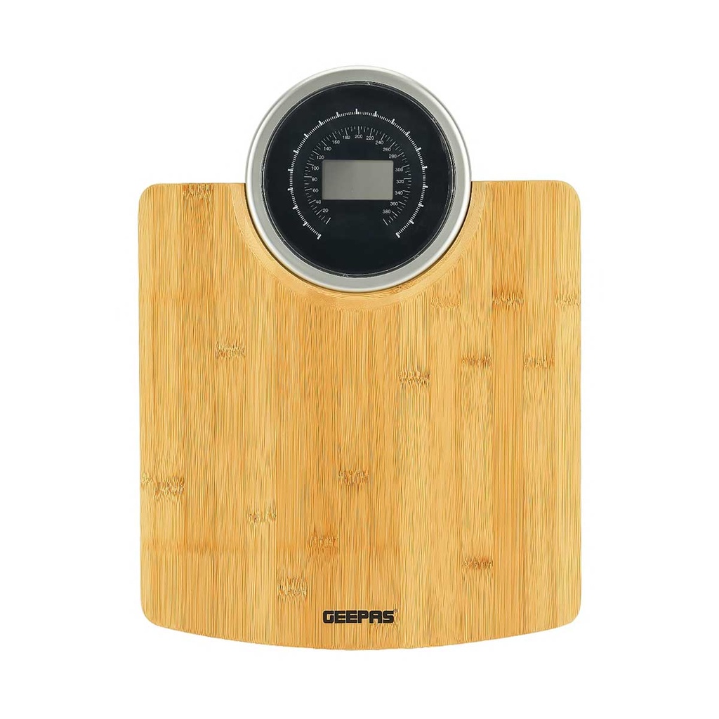 [GBS46529] Personal Digital Scale, Wooden الميزان الرقمي الشخصي خشبي جيباس