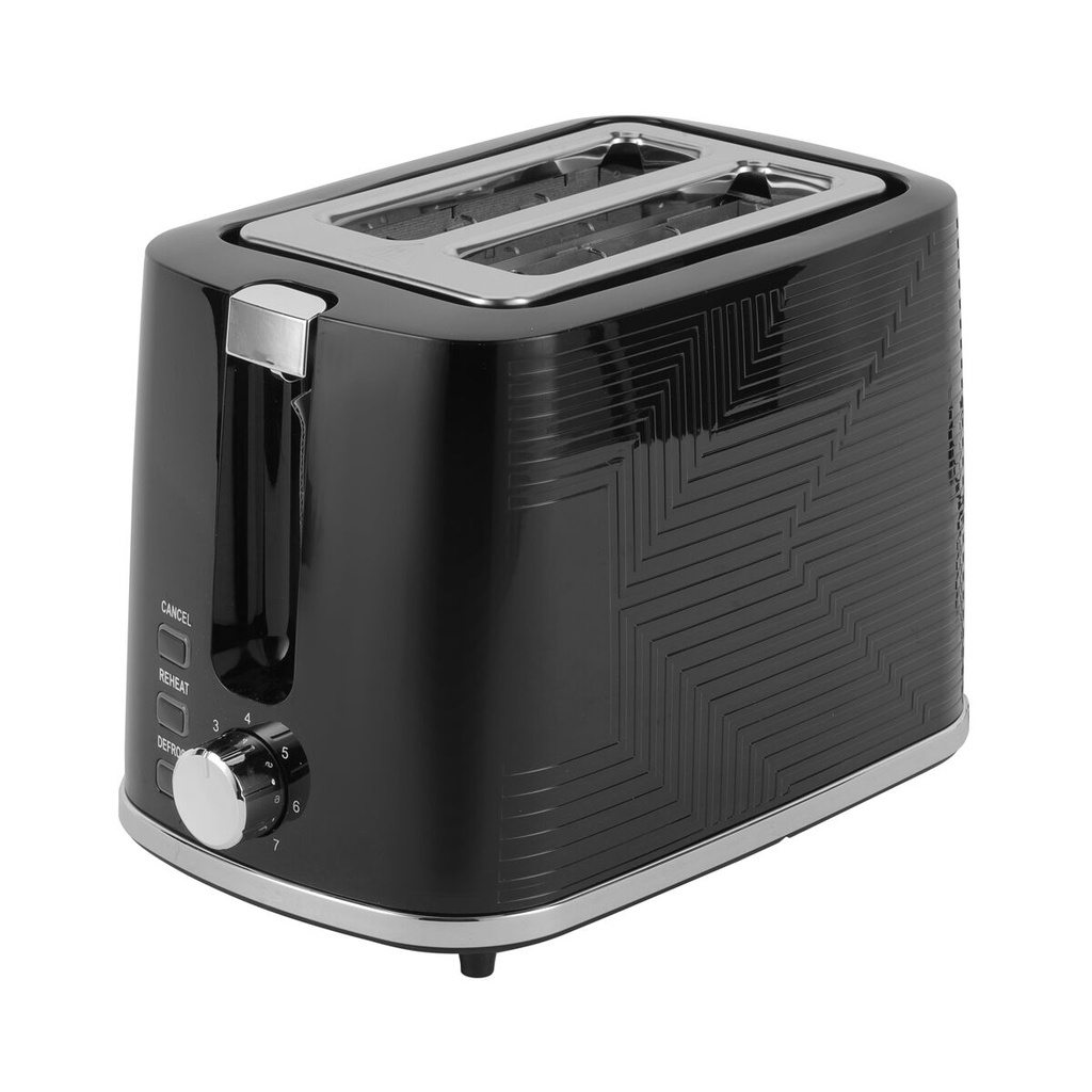 [GBT36554UK-BK] 2 Slice Bread Toaster, Black
