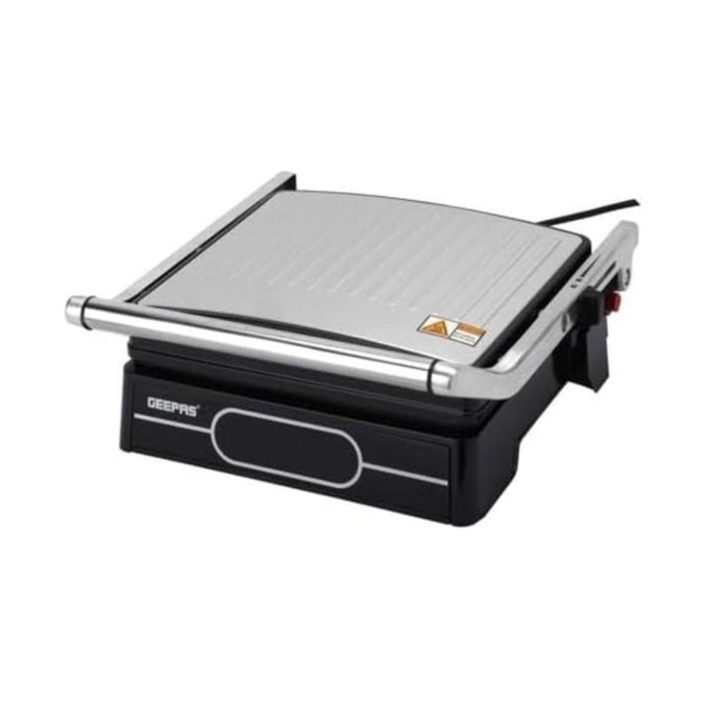 [GGM36557] Grill Maker | Easy Release and Quick Cleanup, Non-Stick Plates | Digital Control Temperature with 9 Levels, 2000 W, Silver شواية جيباس