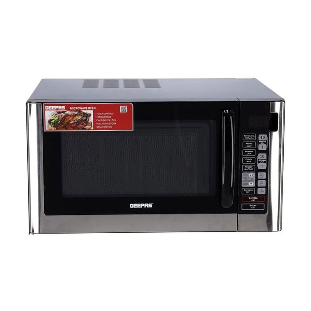 [GMO1898] Convection Type Microwave | Cooking Menus with Digital Arabic Control Panel, 45 L, 1500 W, Black مايكرو ويف جيباس