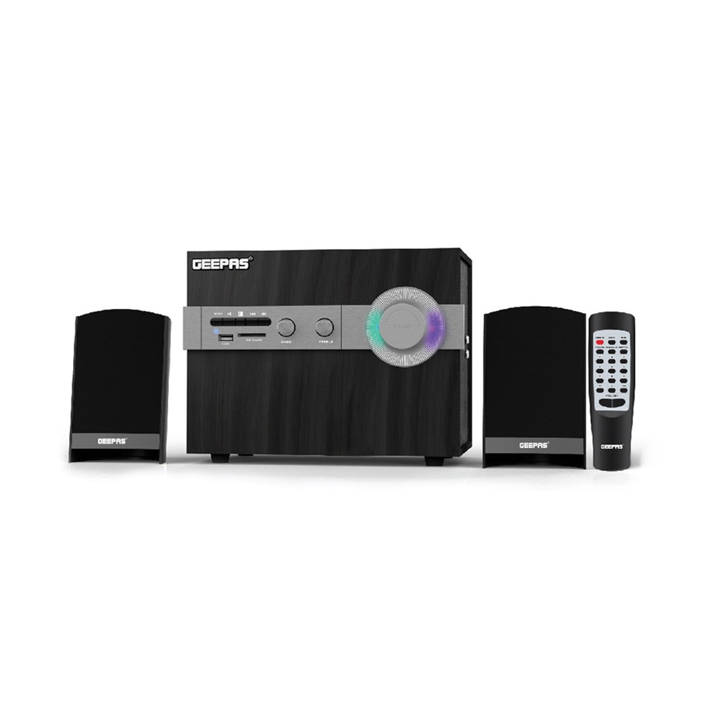 [GMS8516] 2.1 CH Powerful speaker, Black مكبر صوت جيباس