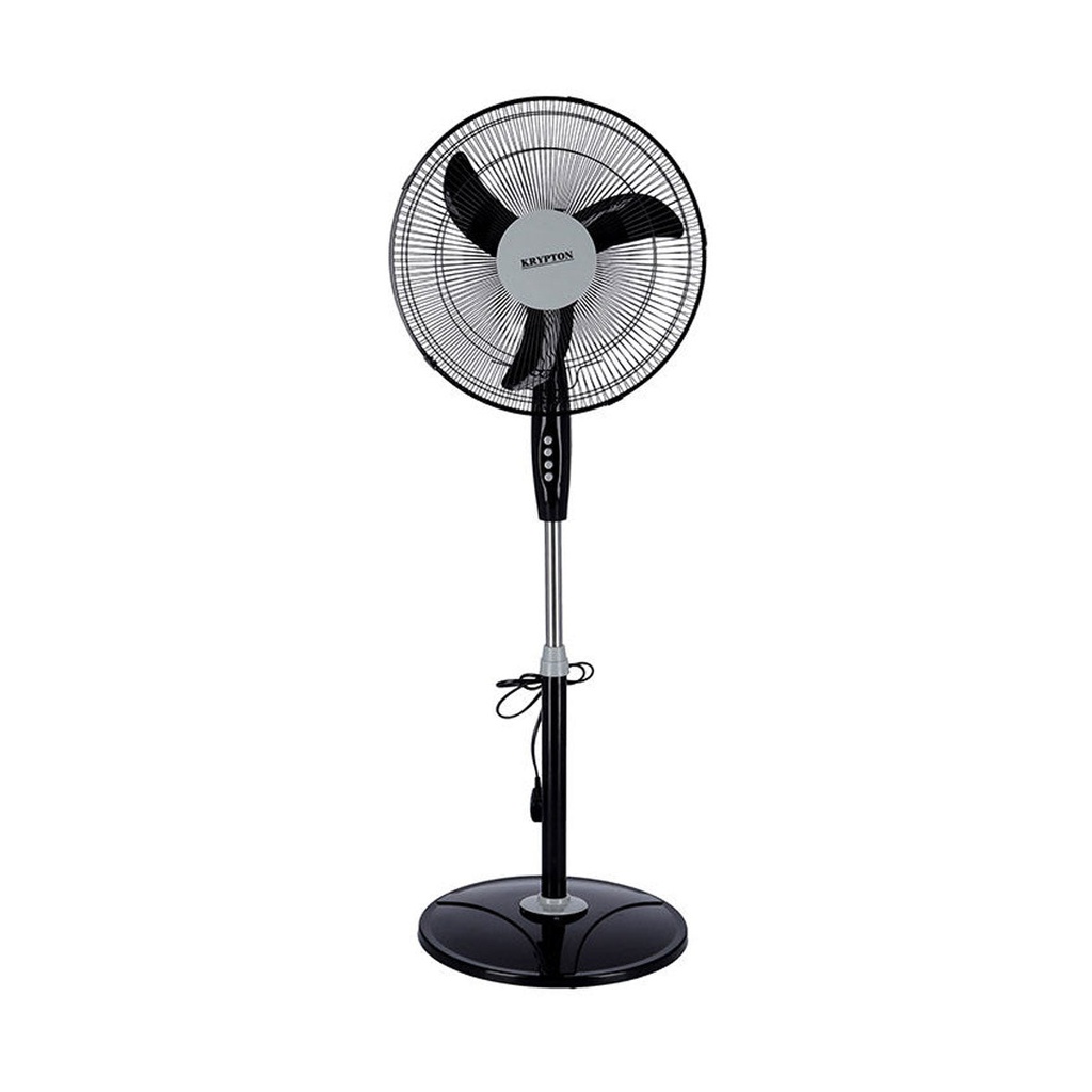 [KNF6153] Oscillating Stand Fan 45W, Black مروحة عامودية كريبتون