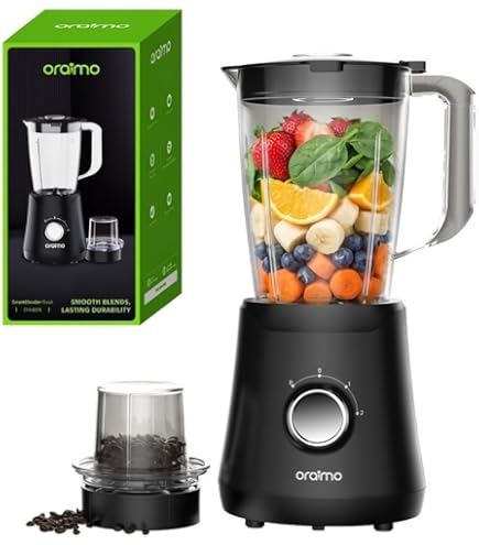 [OH-B2N(BLACK)] Smart Blender with Grinder, 1.5L Jar, 2 Speed Settings, Black