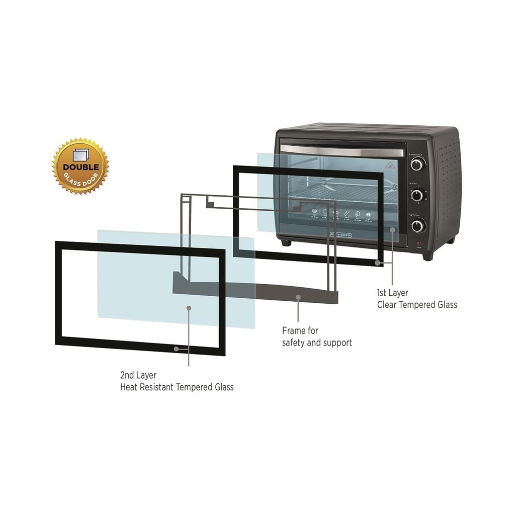 [TRO70RDG-B5] 848 Toaster Oven, Black فرن