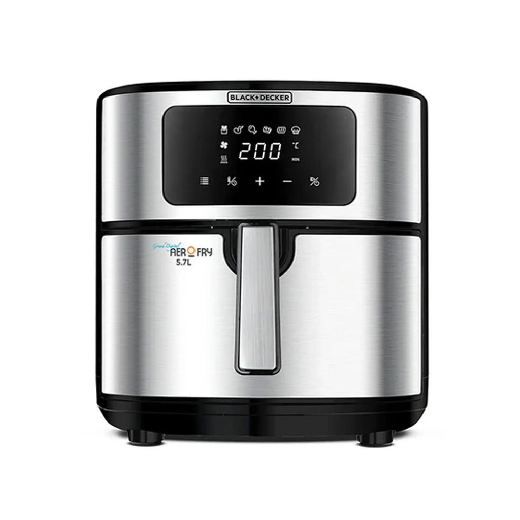 [AF7257-B5] 6-in-1 Air Fryer 5.7L Stainless Steel AF7257-B5 - قلاية هوائية 6 في 1 بقوة 1500 واط وبسعة 5.7 لتر من بلاك اند ديكر