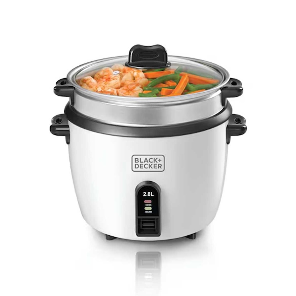 [RC2850-B5] 2.5 Ltr. Non Stick Rice Cooker with Glass Lid جدر طبخ ارز