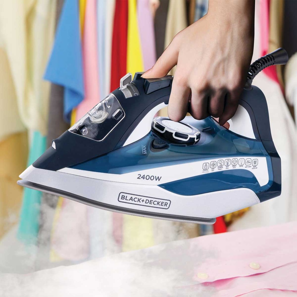 [X2150-B5] 2400W MPP+ Steam Iron with Auto Shutoff and Ceramic Soleplate مكوى