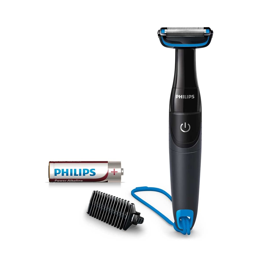 [BG1024/16] Showerproof groin and body trimmer Shaver, Black ماكينة حلاقة الجسم التي تعمل بالبطارية