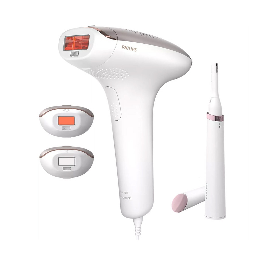 [BRI923] Hair Removal Device , White ماكنة ازالة الشعر لوميا سلكية مع 3 عدسات  فيليبس