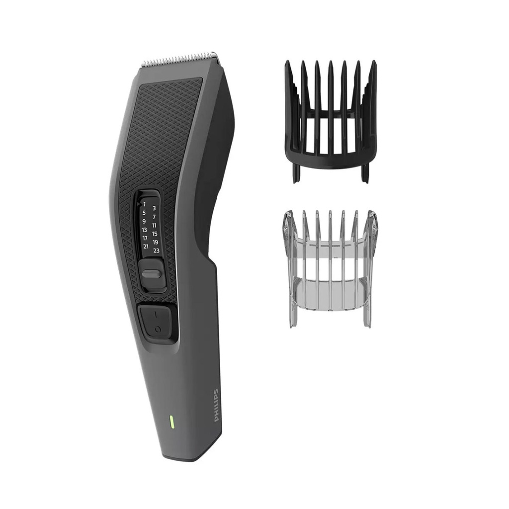 [HC3525/13] Hairclipper Series 3000 Constant Power, Easy Haircut, Black ماكنة لشعر الرأس شحن +سلكي فيليبس