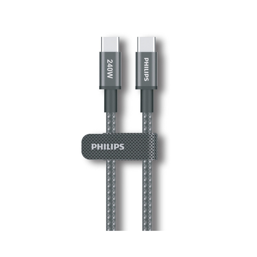 [DLC7030C/00] Charging cable, Black كيبل شحن سريع تايب سي فلبس