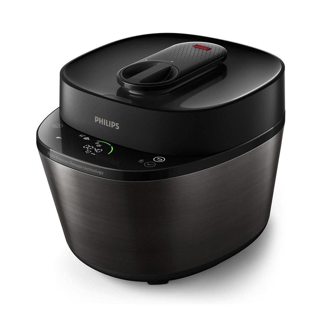 [HD2151/56] All-in-One Cooker Pressurized  Black قدر ضغط 5 لتر متعدد الاستخدامات