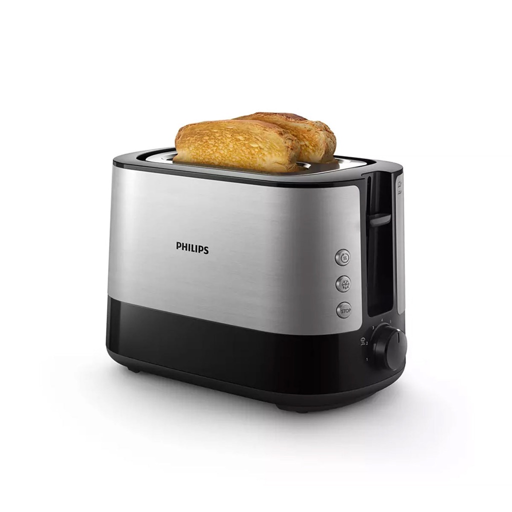 [HD2637/91] Viva Collection Toaster, Black جهاز تحميص فتحتين عريضه 1000 واط