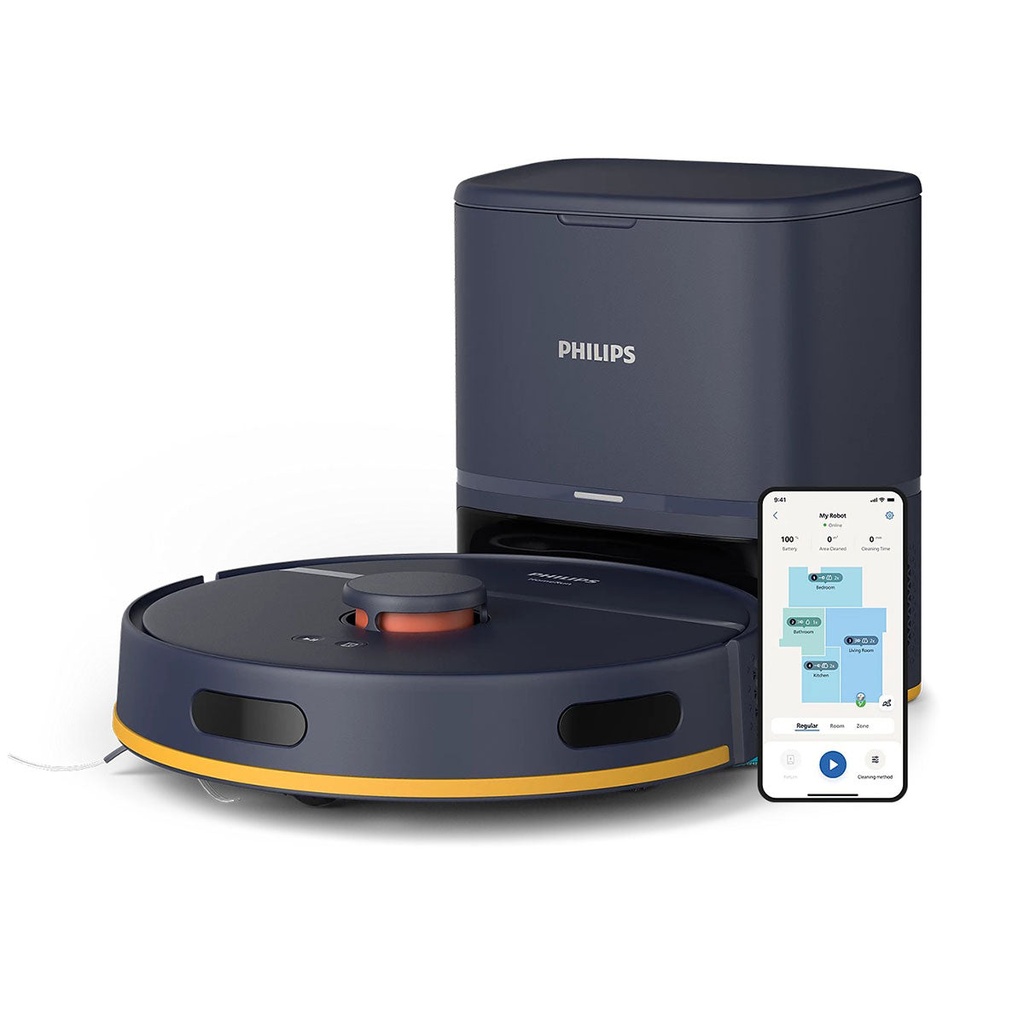 [XU2100/15] Robot Vacuum Cleaner, Dark blue مكنسة كهربائية روبوتية فلبس
