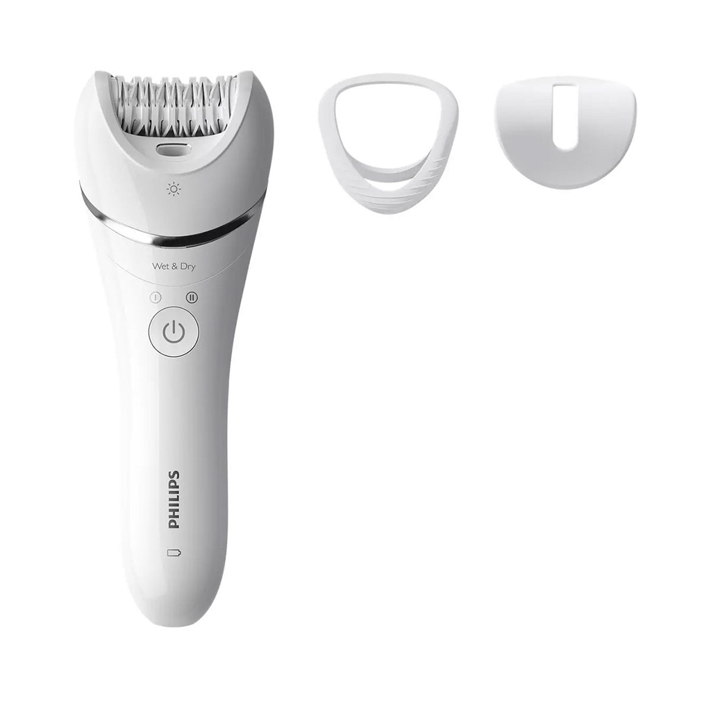 [BRE700/01] Wet & Dry Epilator, White ماكنة حلاقة نسائية رطب جاف 3 ملحق