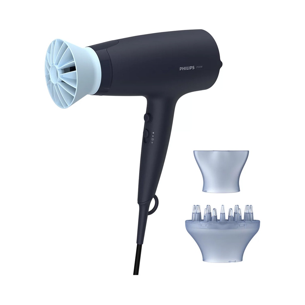 [BHD360/23] Hair Dryer, Black مجفف ومصفف شعر ثيرمو بروتيكت ايونيك فيليبس