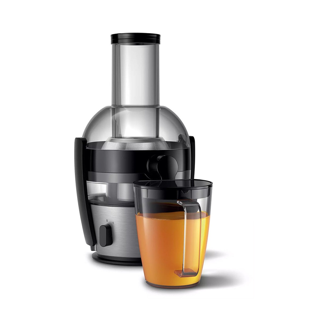 [HR1863/20] Maximum juice. Minimum fuss Juicer 700W , Black عصارة فواكة المنيوم 700واط XL (HR1863) فيليبس