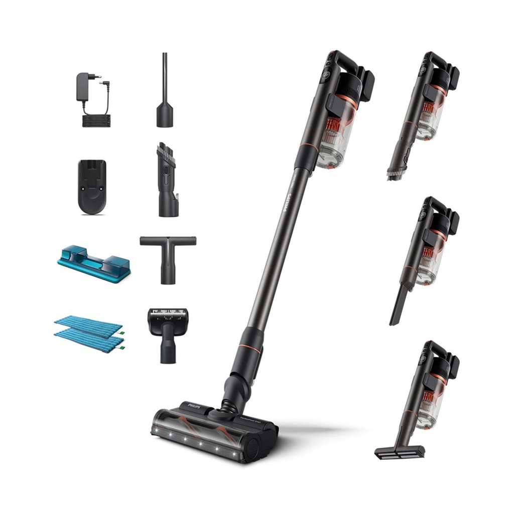 [XC7055/01] 7000 Series Cordless Vacuum Pet, Black سلسلة مكنسة كهربائية فلبس