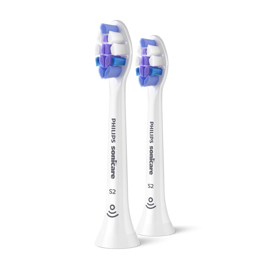[HX6052/14] Sonicare S2 Sensitive 2-Pack Brush Heads,  رؤوس فرشاة اسنان سونيكير اس 2 علبة متكونة من قطعتين  فلبس