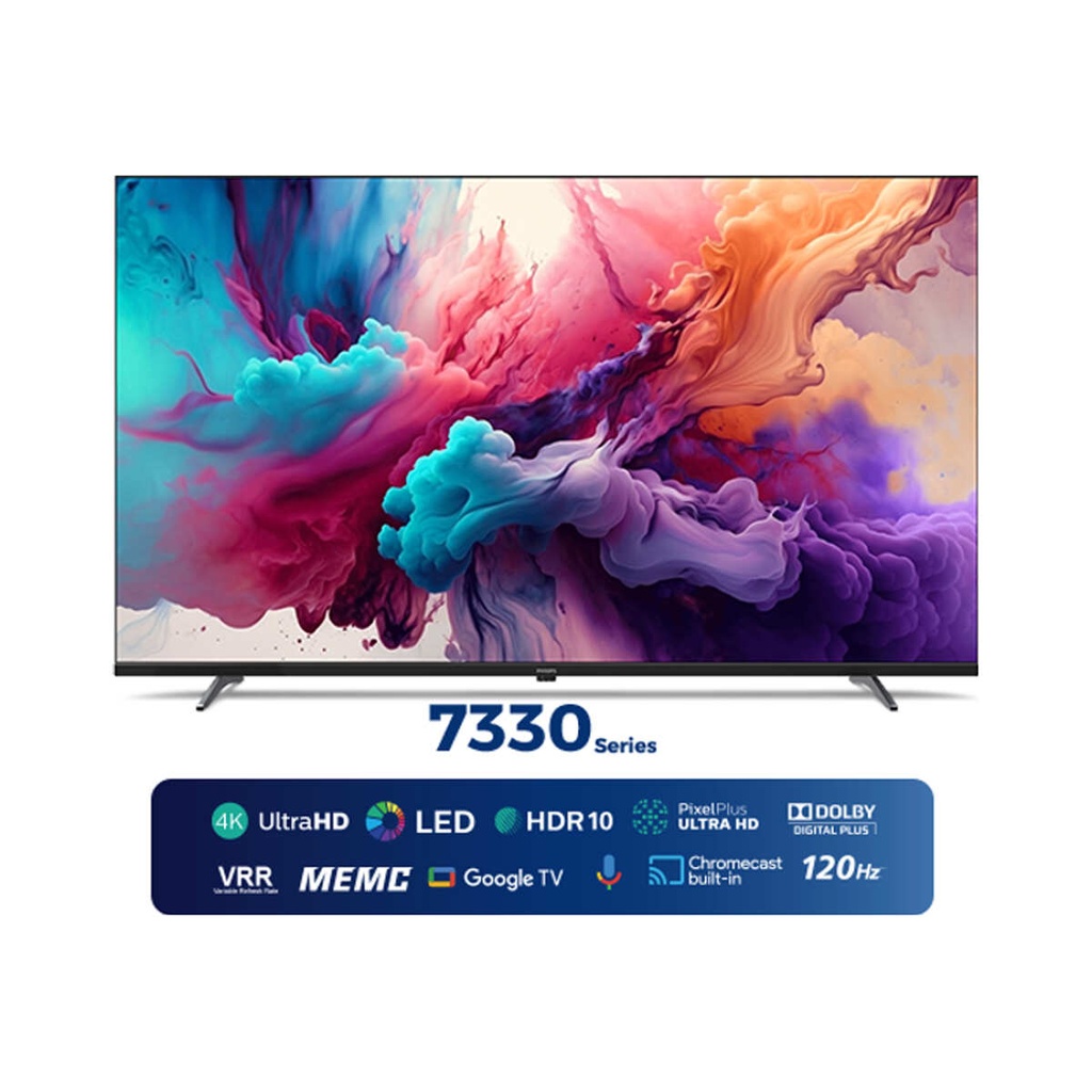 [55PUT7330/56] Google TV 4K LED - 120hz DLG - HDR10/Dolby Audio, 55-inch شاشة حجم 55 بنضام كوكل  4 كي + 120 هيرتز + الصوت دولبي فلبس