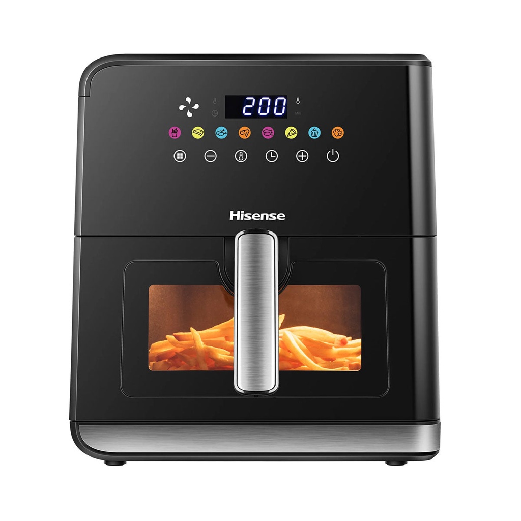 [H09AFBKS4S] Air Fryer 8L, Black قلاية هوائية هايسنس