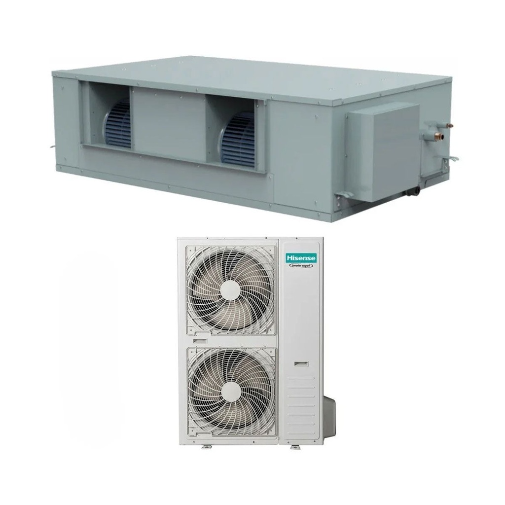 [QAUD-60UT4] Ceiling cassette split air conditioner | 5 Ton, Gray مكيف هواء كاسيت سقفي هايسنس