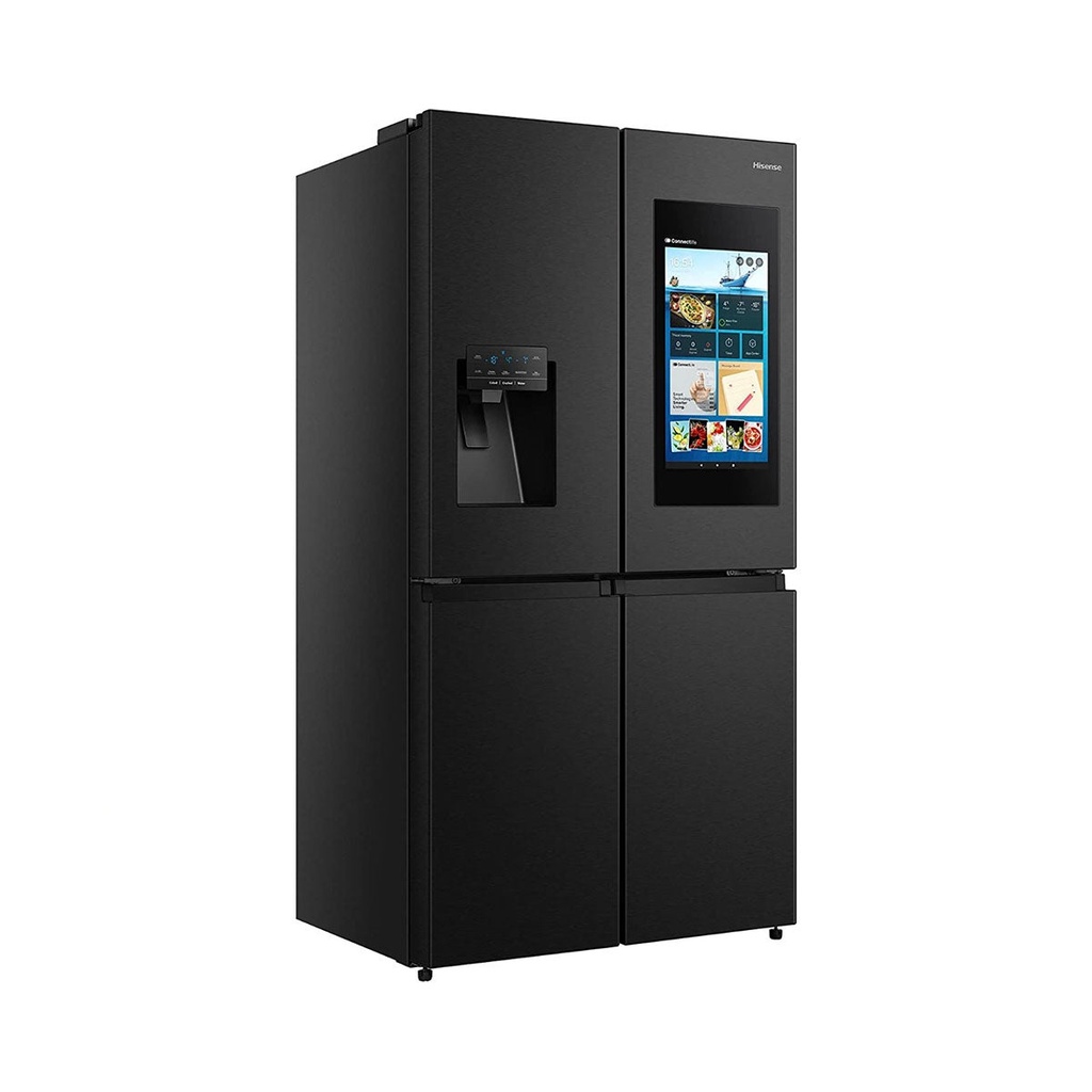 [RQ759N4IBU1] Pure flat Cross Door Smart Refrigerator with Touch Display ثلاجة ذكية هايسنس 759 لتر