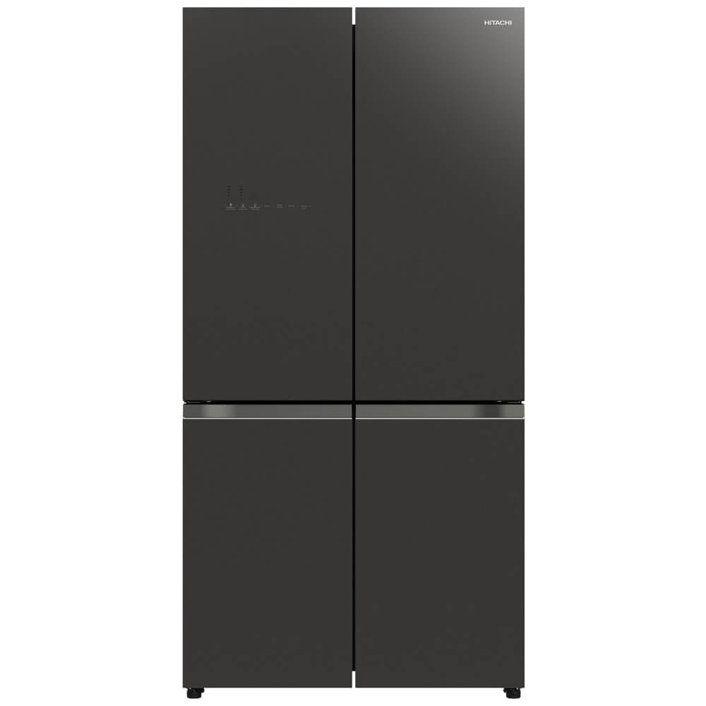 [R-WB720VUQ0] French Bottom Freezer Deluxe ثلاجة هيتاشي لون رمادي زجاجي