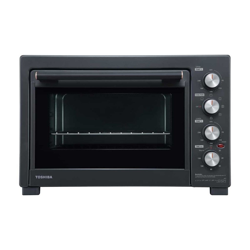 [TL-MC40EZF(GR)] TL-MC40EZF-GR Toaster Oven With Grill, Black فرن شواء 40 لتر توشيبا