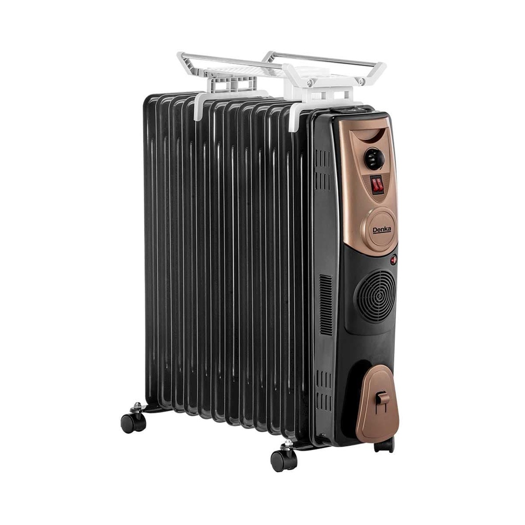 [COH-13TBG] COH-13TBG Oil Heater 13 Wide Pins Turbo Fan, Black