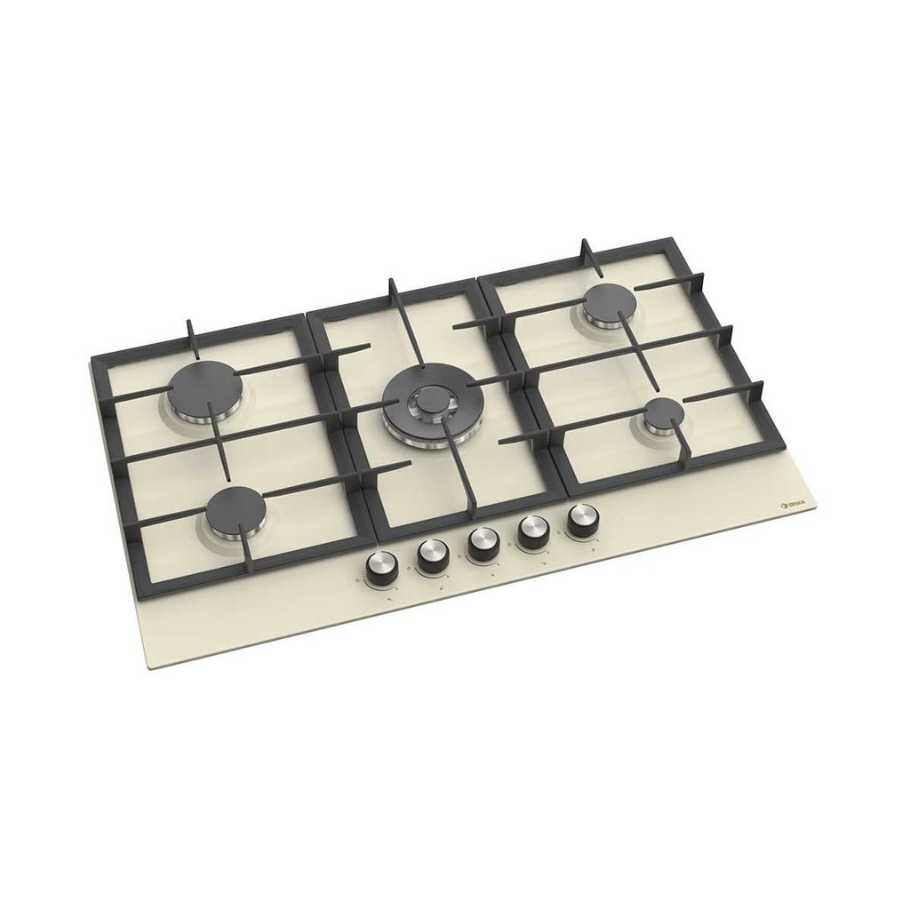 [BH90-BL043CR] BH90-BL043CR Hob 5 Gas Burners, Cream