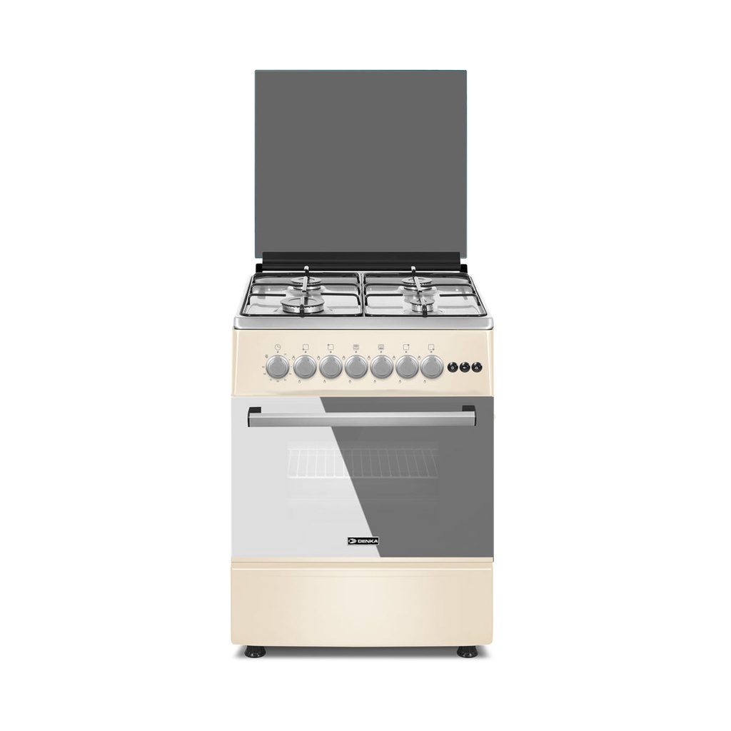 [GMC606-GC] GMC606-GC 60x60 Free Standing Gas Cooker, Cream Design