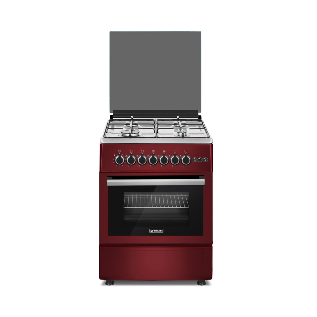 [GMC606-GR] GMC606-GR 60x60 Free Standing Gas Cooker, Red Design