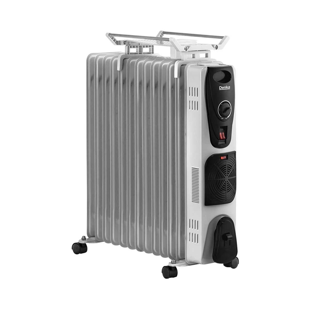 [POH-13TWH] POH-13TWH Oil Heater 13 Wide Pins Turbo Fan, White