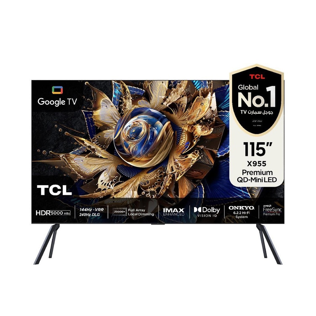 [115X955 Max] X955 MAX 115-Inch Premium QD-Mini LED 4K TV 5000nits Local dimming 20000