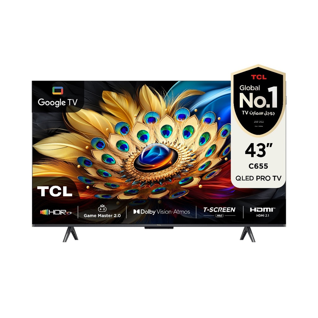 [43C655] C655 43-Inch QLED 4K TV 60Hz HDR 10+ Dolby Vision Atmos