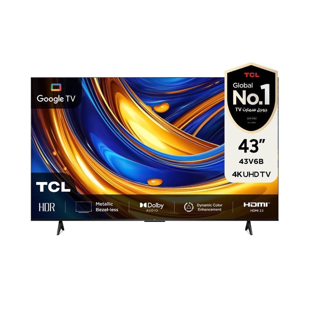 [43V6B] V6B 43-Inch UHD 4K TV With Dolby Audio HDR 10