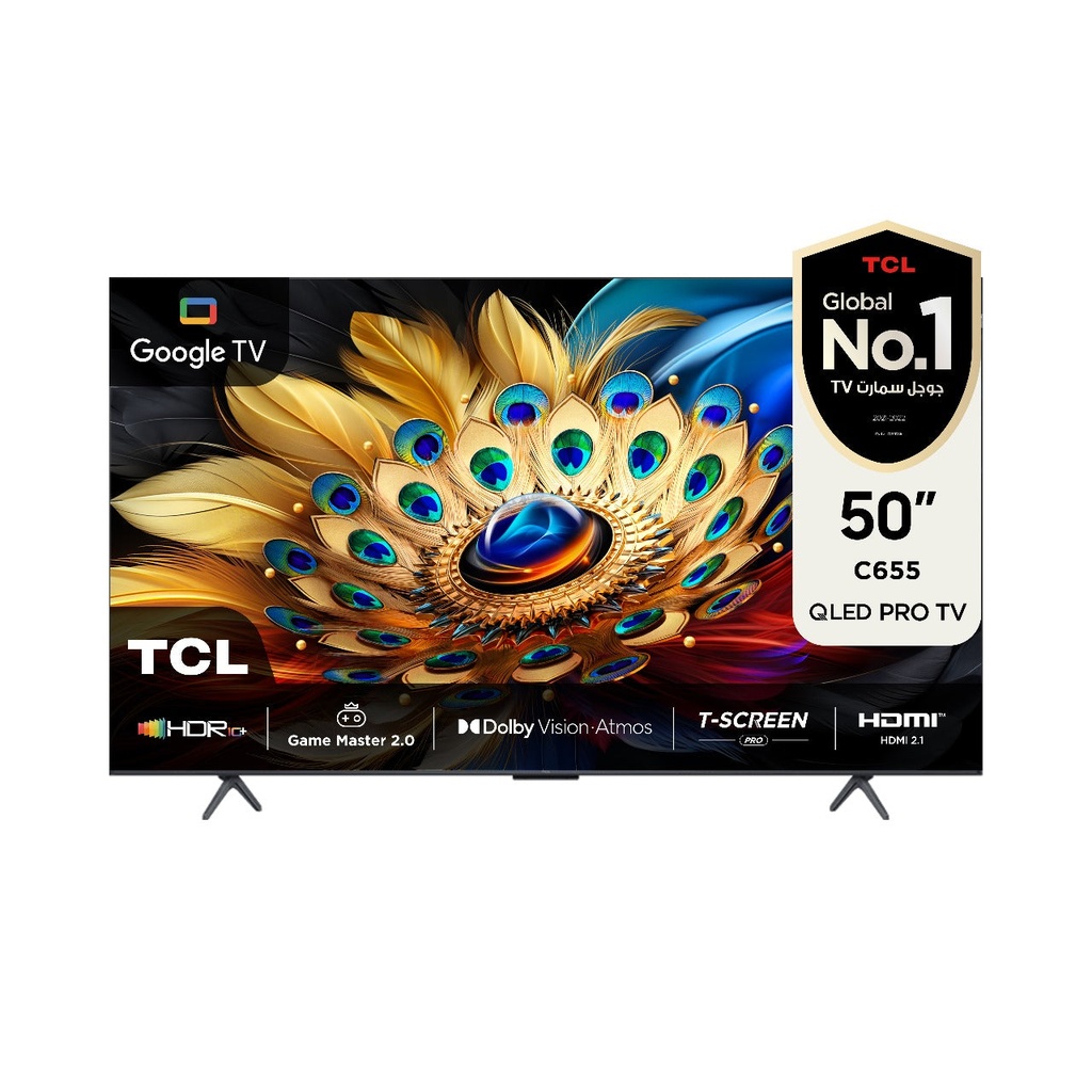 [50C655] C655 50-Inch QLED 4K TV 60Hz HDR 10+ Dolby Vision Atmos