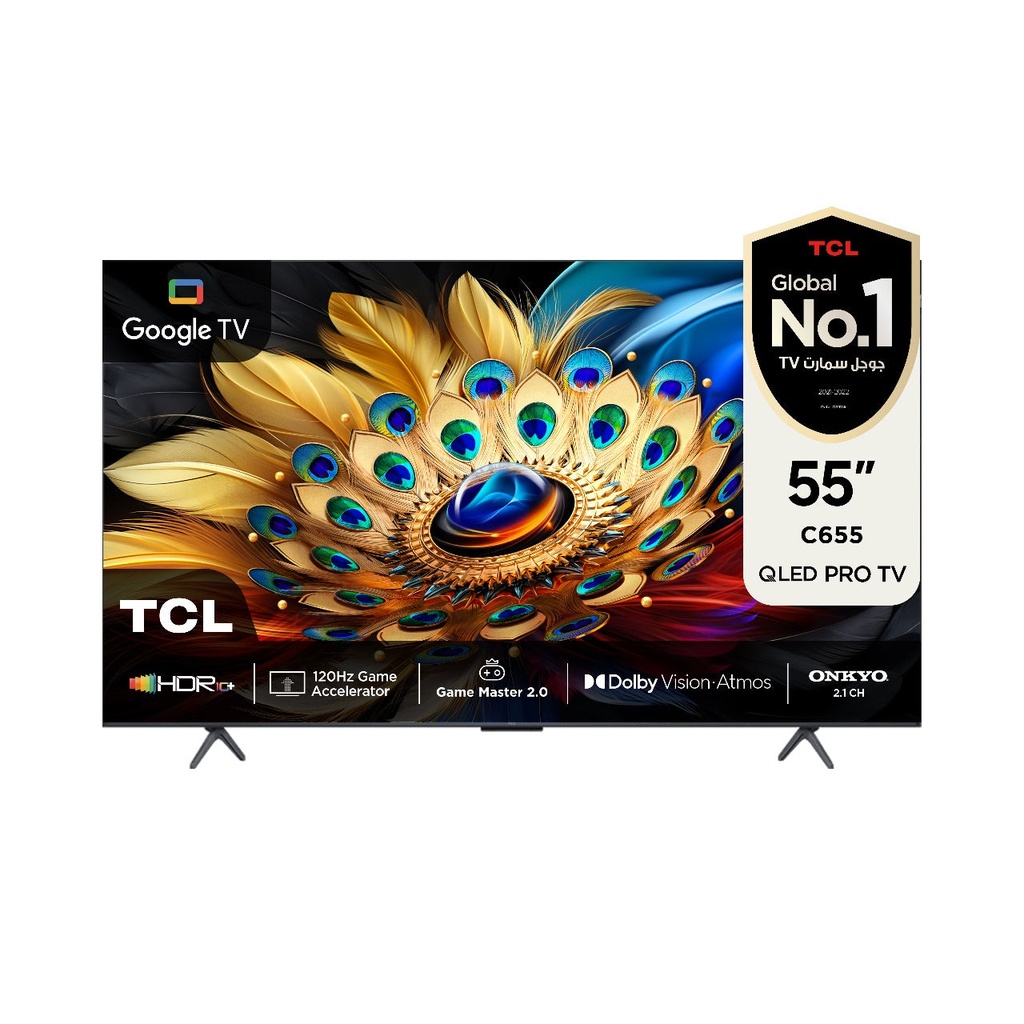 [55C655] C655 55-Inch QLED 4K TV 120Hz DLG HDR 10+ Dolby Vision Atmos