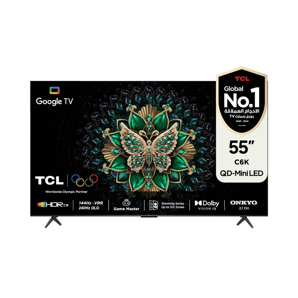 [55C6K] C6K 55-Inch QD-Mini LED 4K Up to 512* Zones 240Hz Game Accelerator HDR 1000 nits