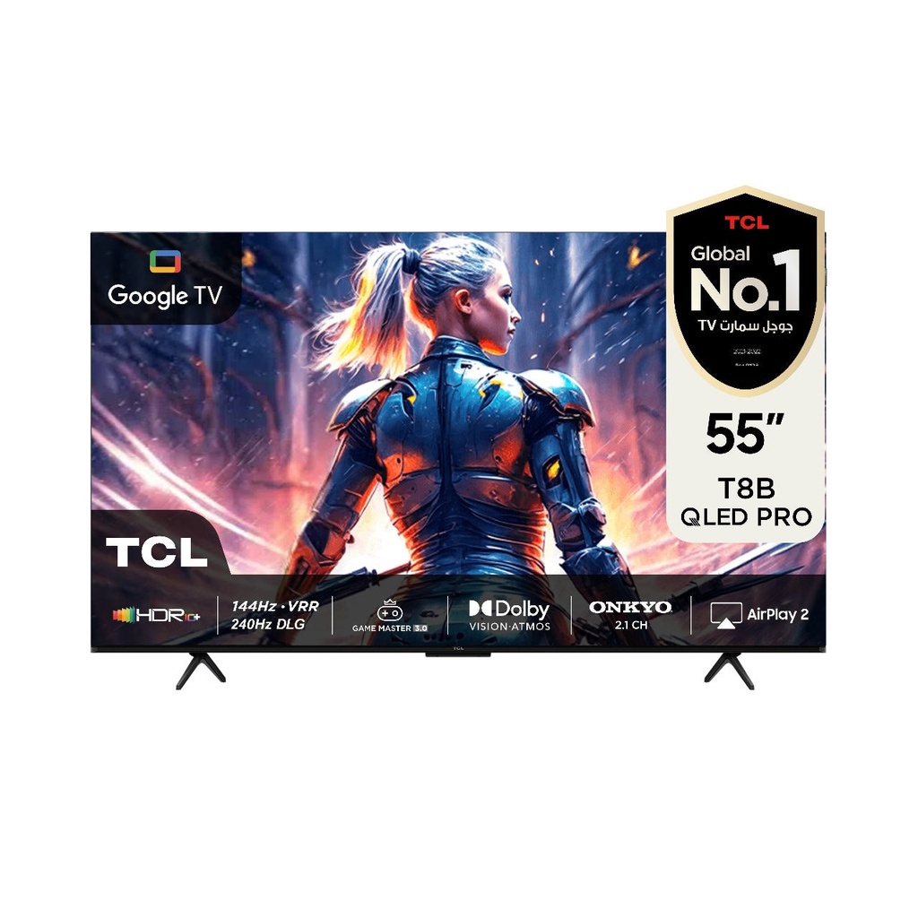 [55T8B] T8B 55-Inch 4K 144Hz VRR QLED TV HDR 10+ Onkyo Sound Game Master Pro 3.0