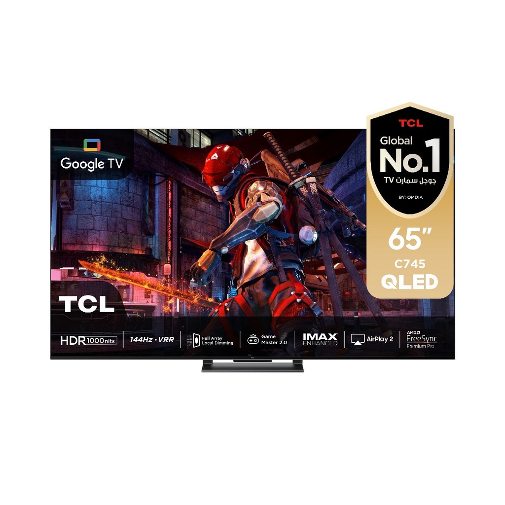 [65C745] C745 QLED 4K 65-Inch 1000nits HDR10+ 144Hz VRR FreeSync IMAX