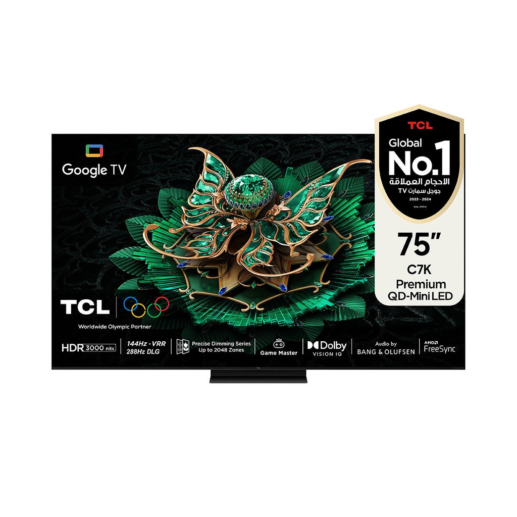 [75C7K] C7K 75-Inch Premium QD-Mini LED Up to 2048 Zones HDR 3000 nits 288Hz Game Accelerator