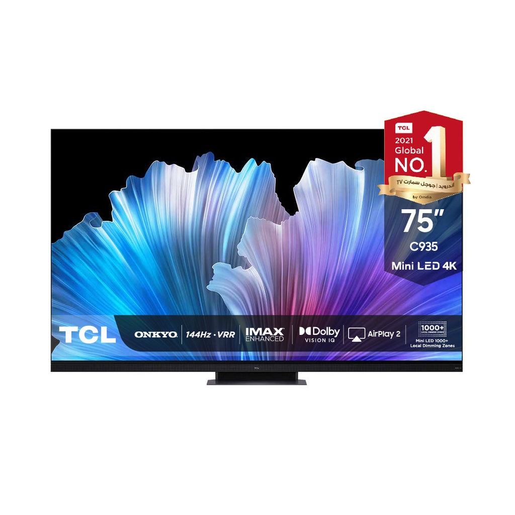 [75C935] C935 Mini LED 1000+zones 4K 75-Inch 144Hz VRR FreeSync HDR10+ Dolby Vision IQ