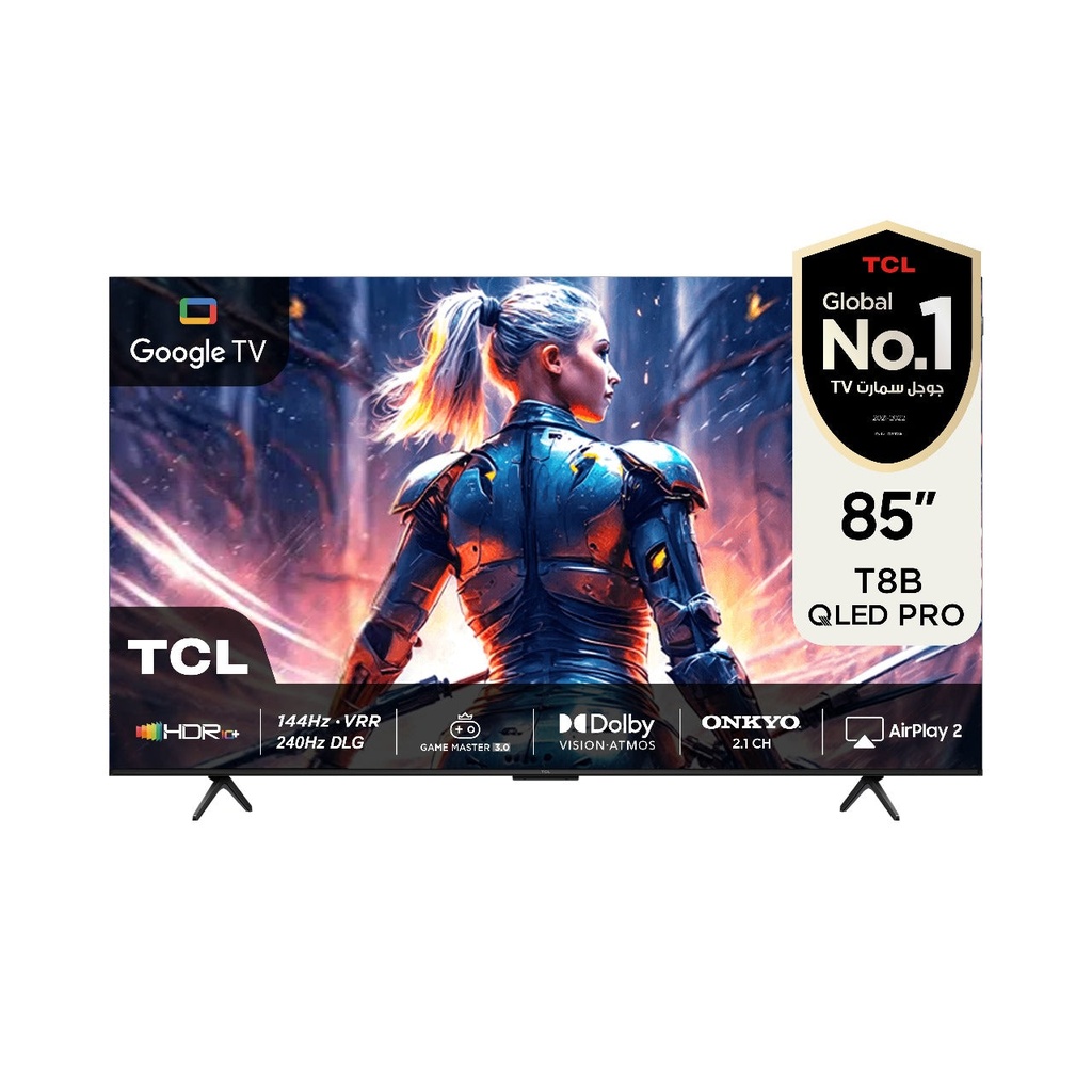 [85T8B] T8B 85-Inch 4K 144Hz VRR QLED TV HDR 10+ Onkyo Sound Game Master Pro 3.0